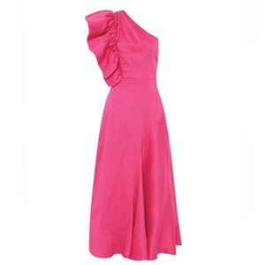 NWT Aje Sculptura Dress Linen Blend Dress Size 6